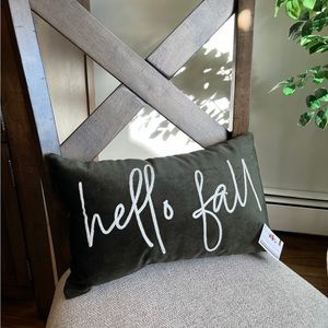 Target Bullseye Playground Velvet Hello Fall Pillow 2023
